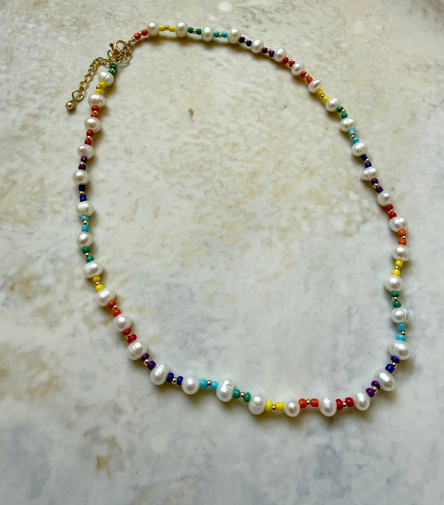 Moonbeam Rainbow Pearl Necklace