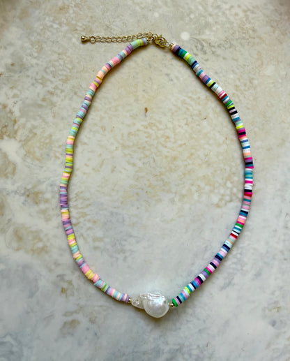 Tidepool Rainbow Pearl Necklace