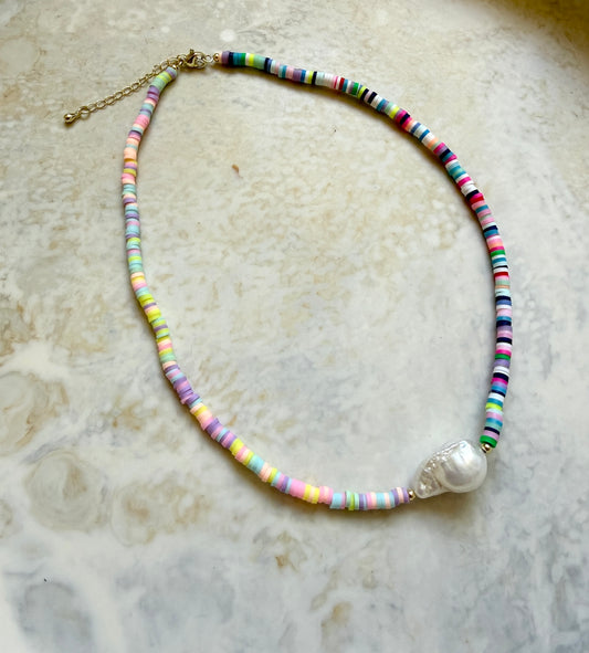 Tidepool Rainbow Pearl Necklace
