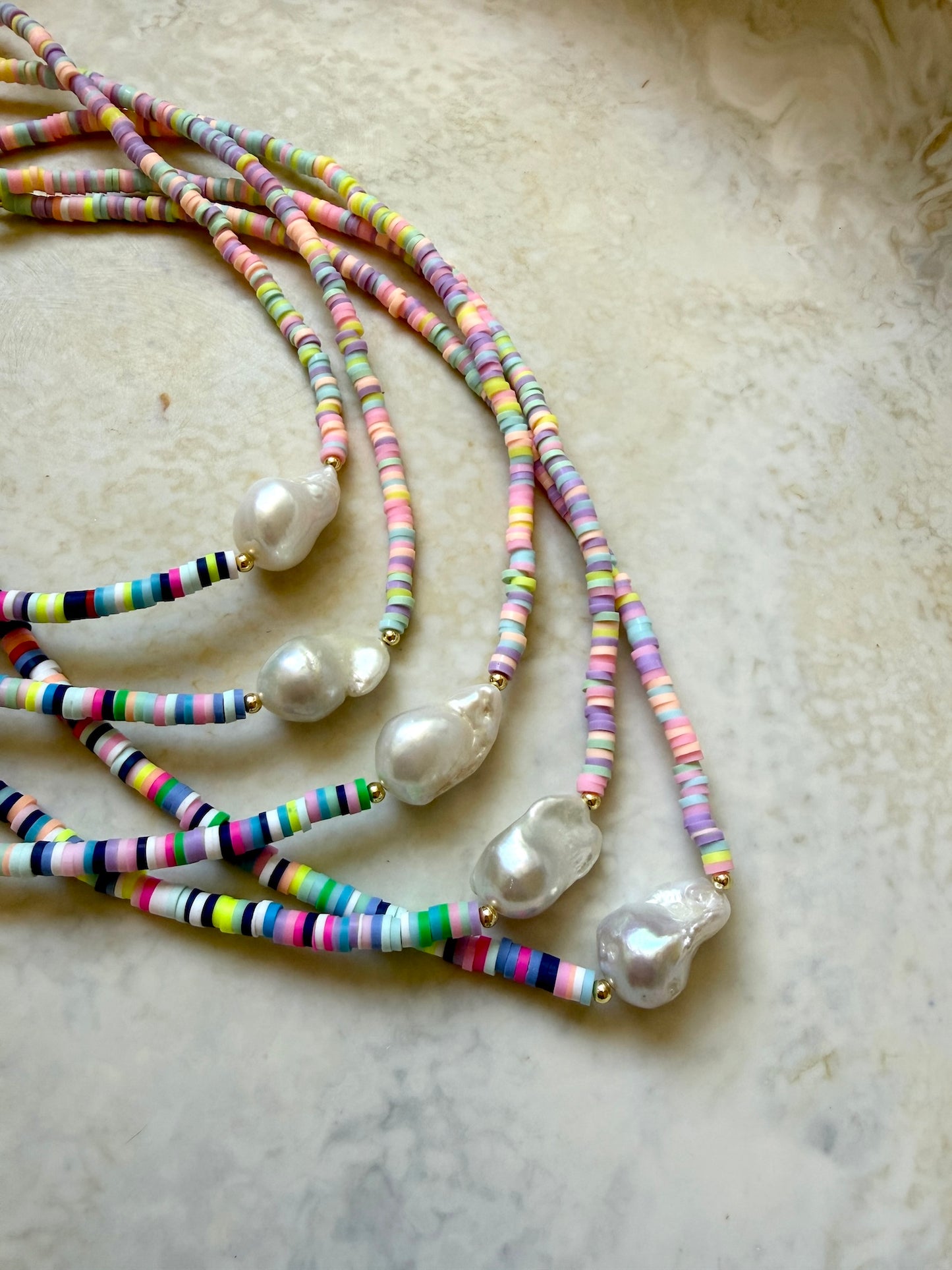 Tidepool Rainbow Pearl Necklace