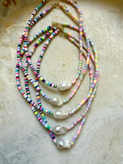 Tidepool Rainbow Pearl Necklace