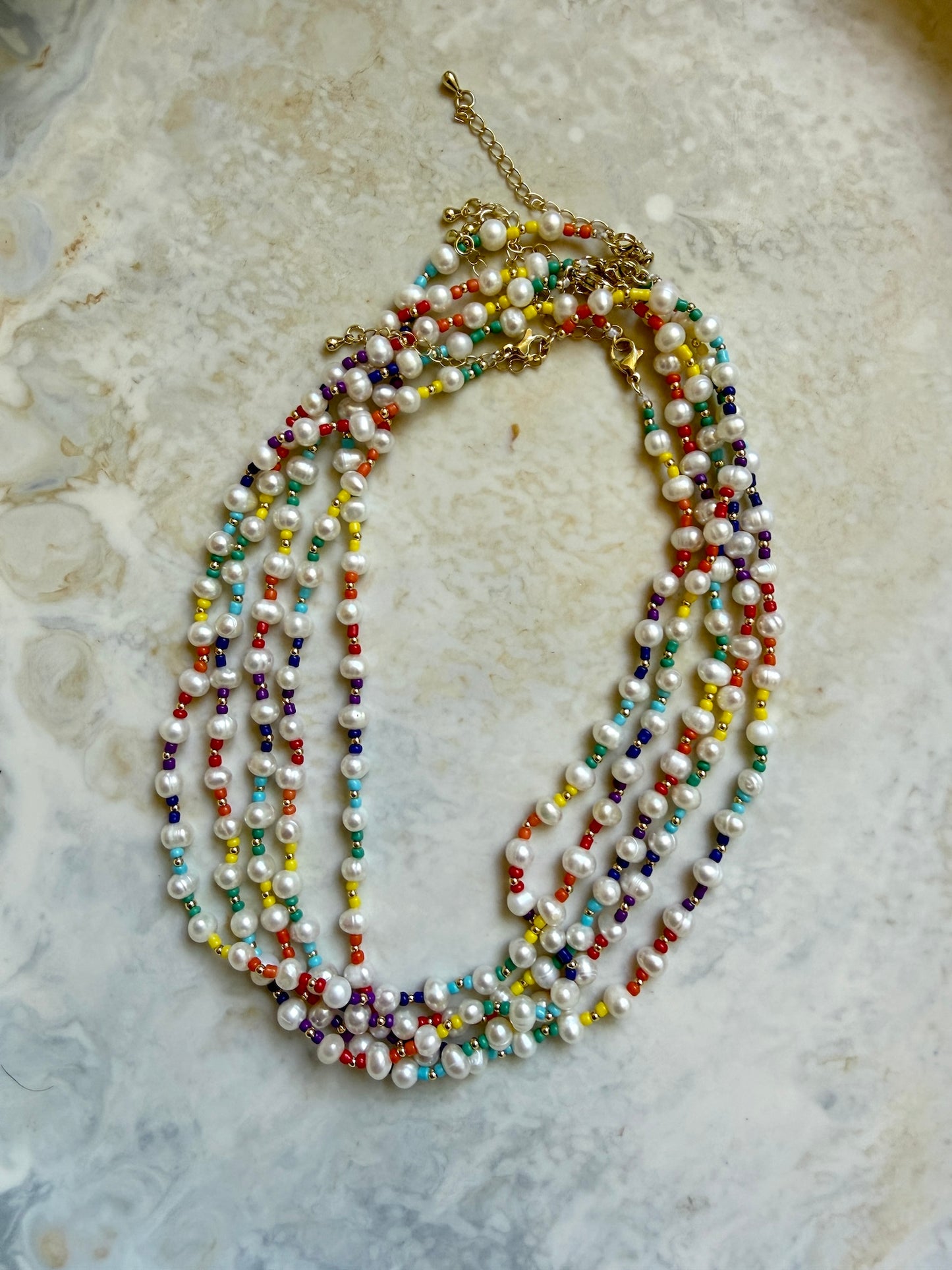 Moonbeam Rainbow Pearl Necklace