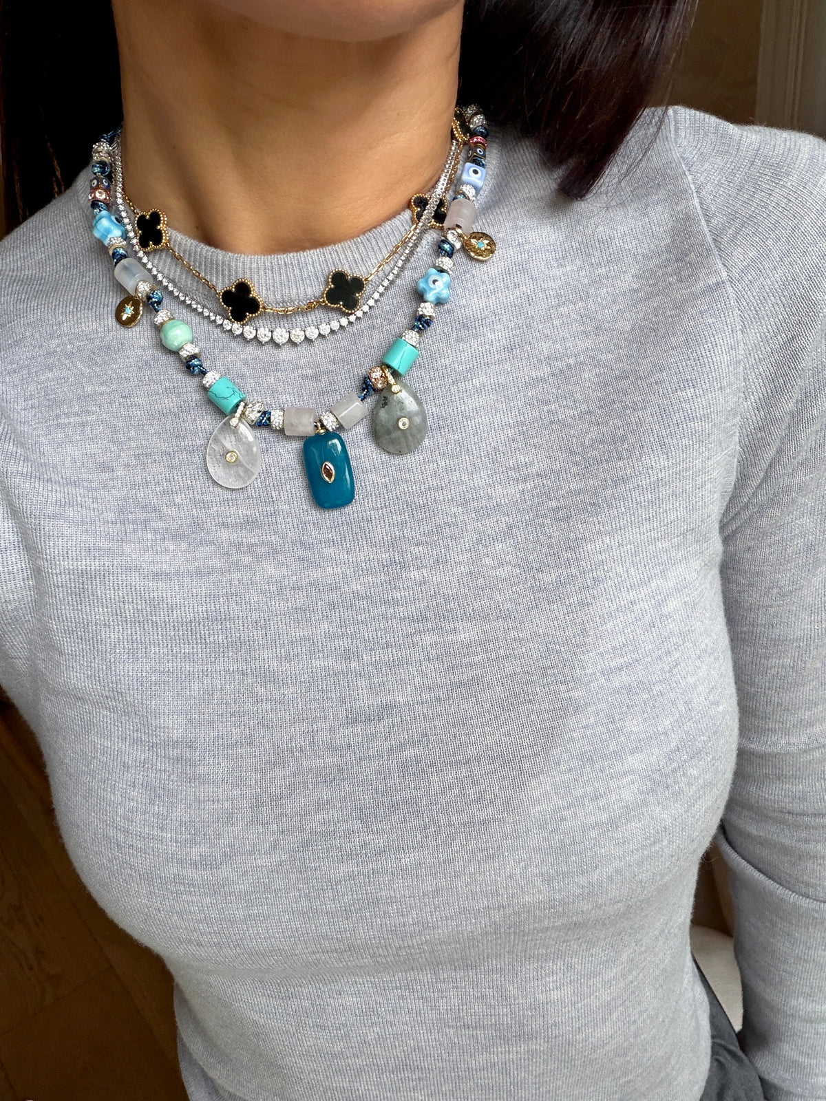 Selene Paracord Charm Necklace