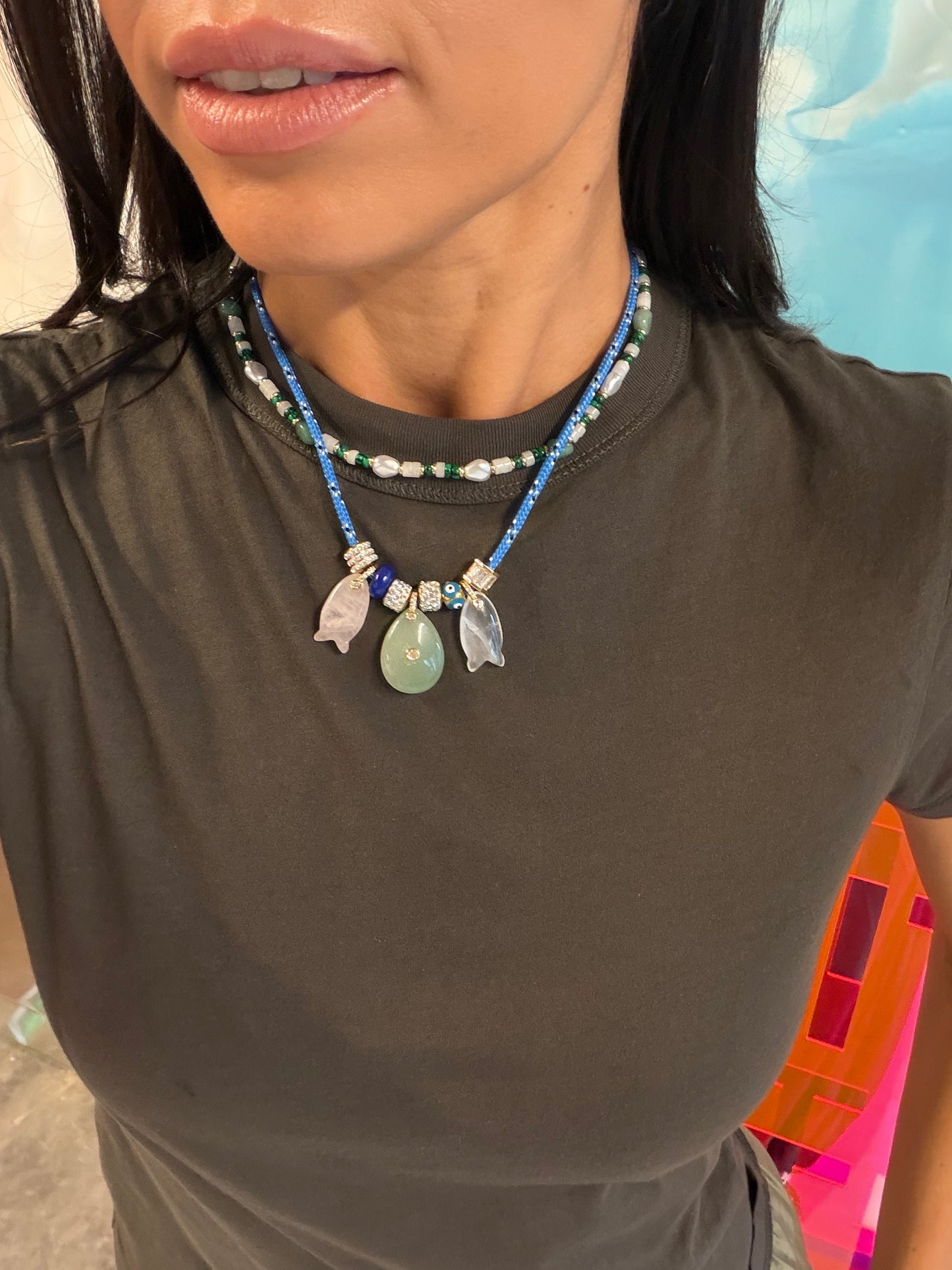 Liora Paracord Charm Necklace