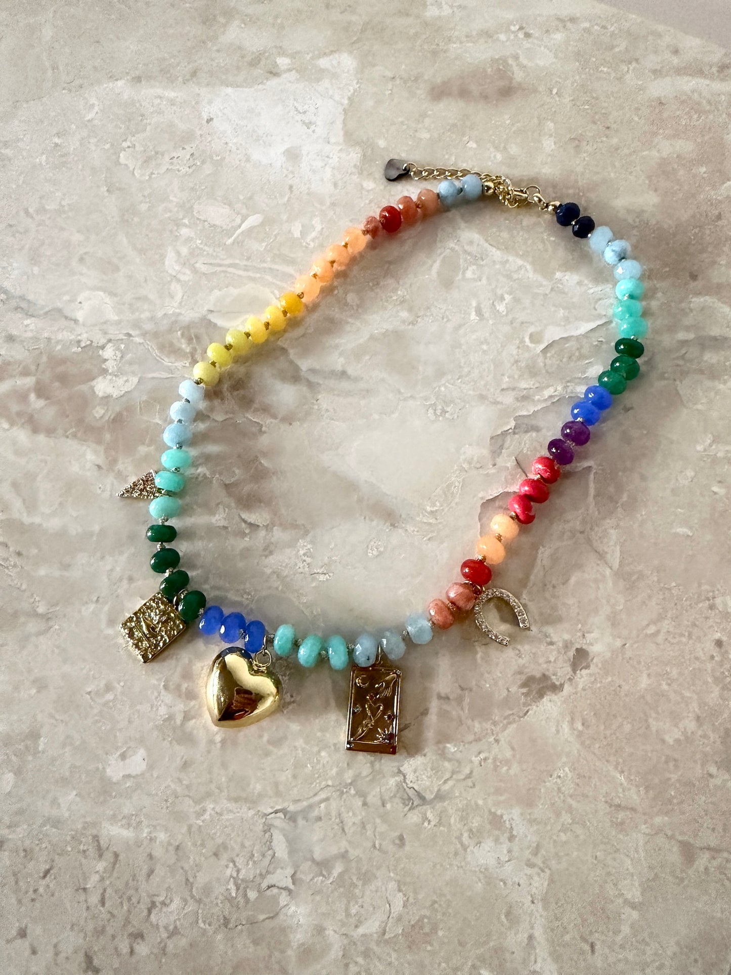 Twilight Beaded Charm Necklace