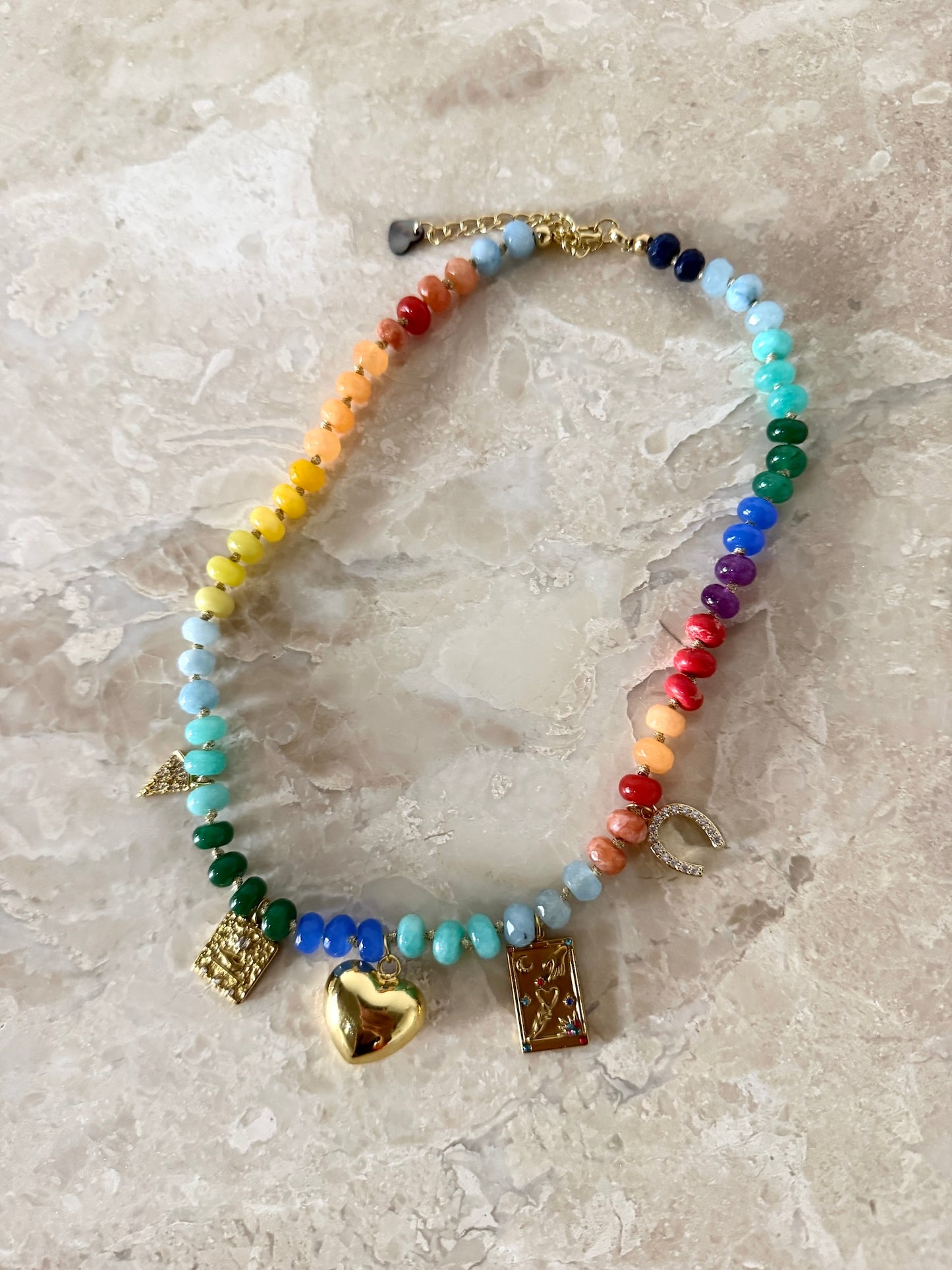 Twilight Beaded Charm Necklace