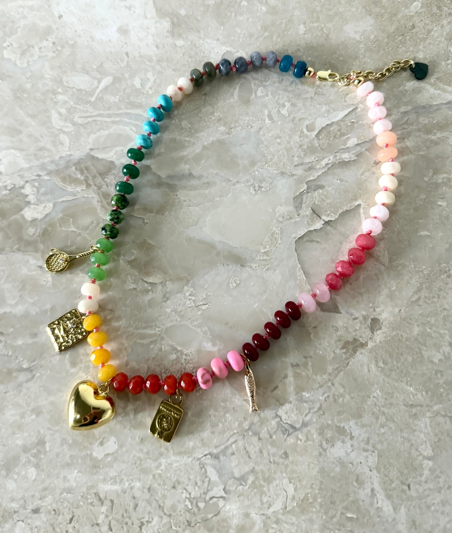 Serenita Beaded Charm Necklace