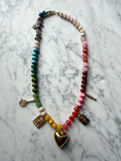 Serenita Beaded Charm Necklace