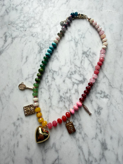 Serenita Beaded Charm Necklace