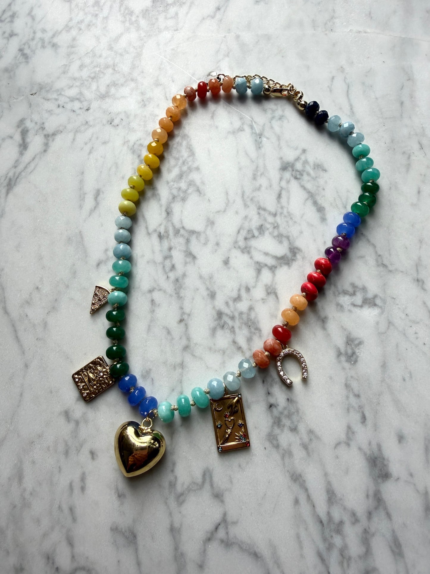 Twilight Beaded Charm Necklace