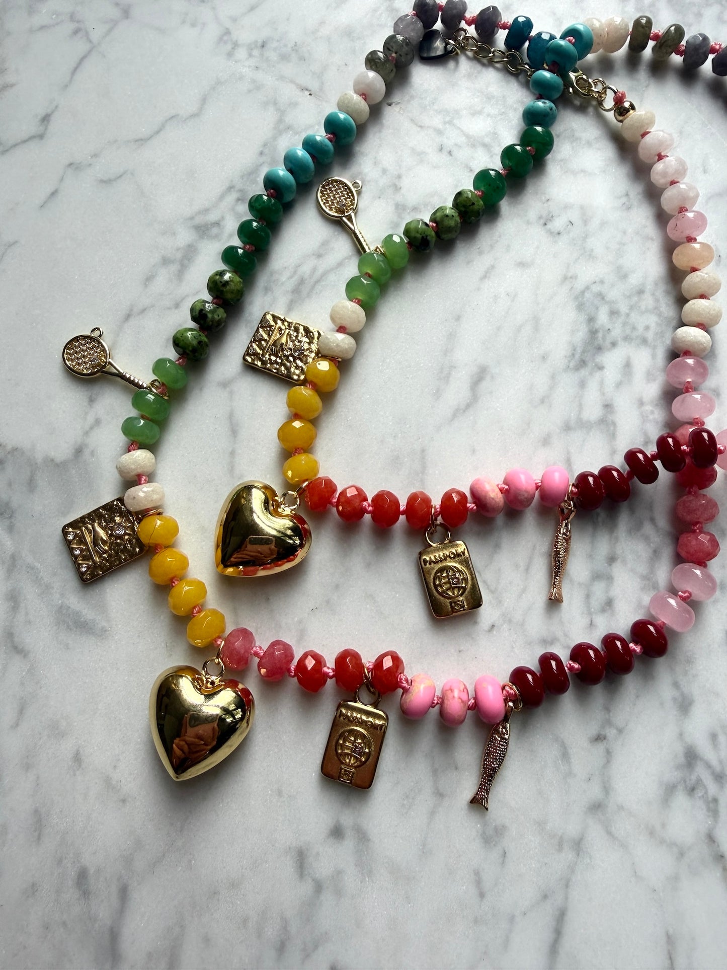 Serenita Beaded Charm Necklace