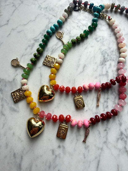 Serenita Beaded Charm Necklace