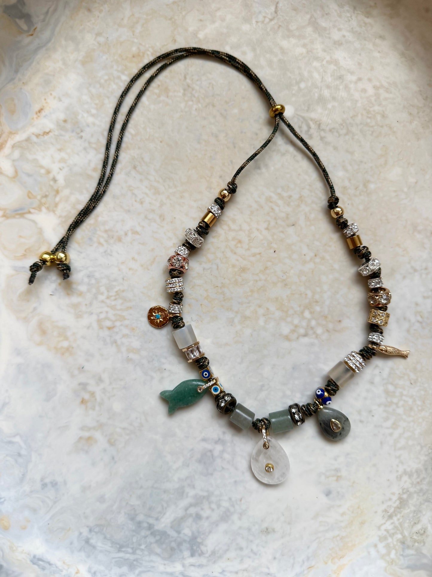 Isadora Paracord Charm Necklace