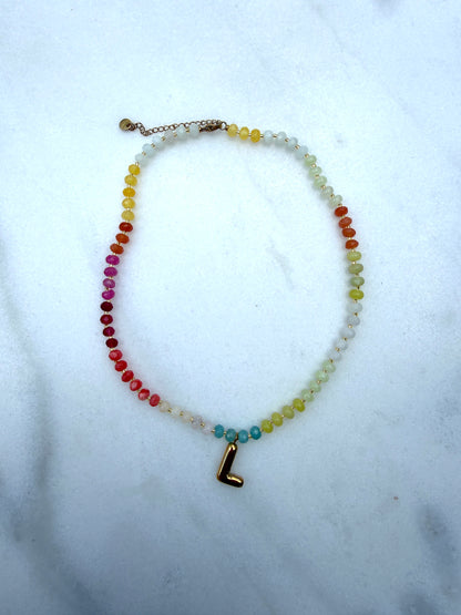 Sun Tide Initial Necklace