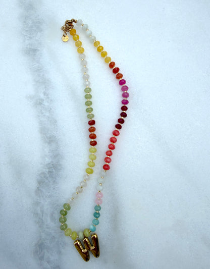 Sun Tide Initial Necklace