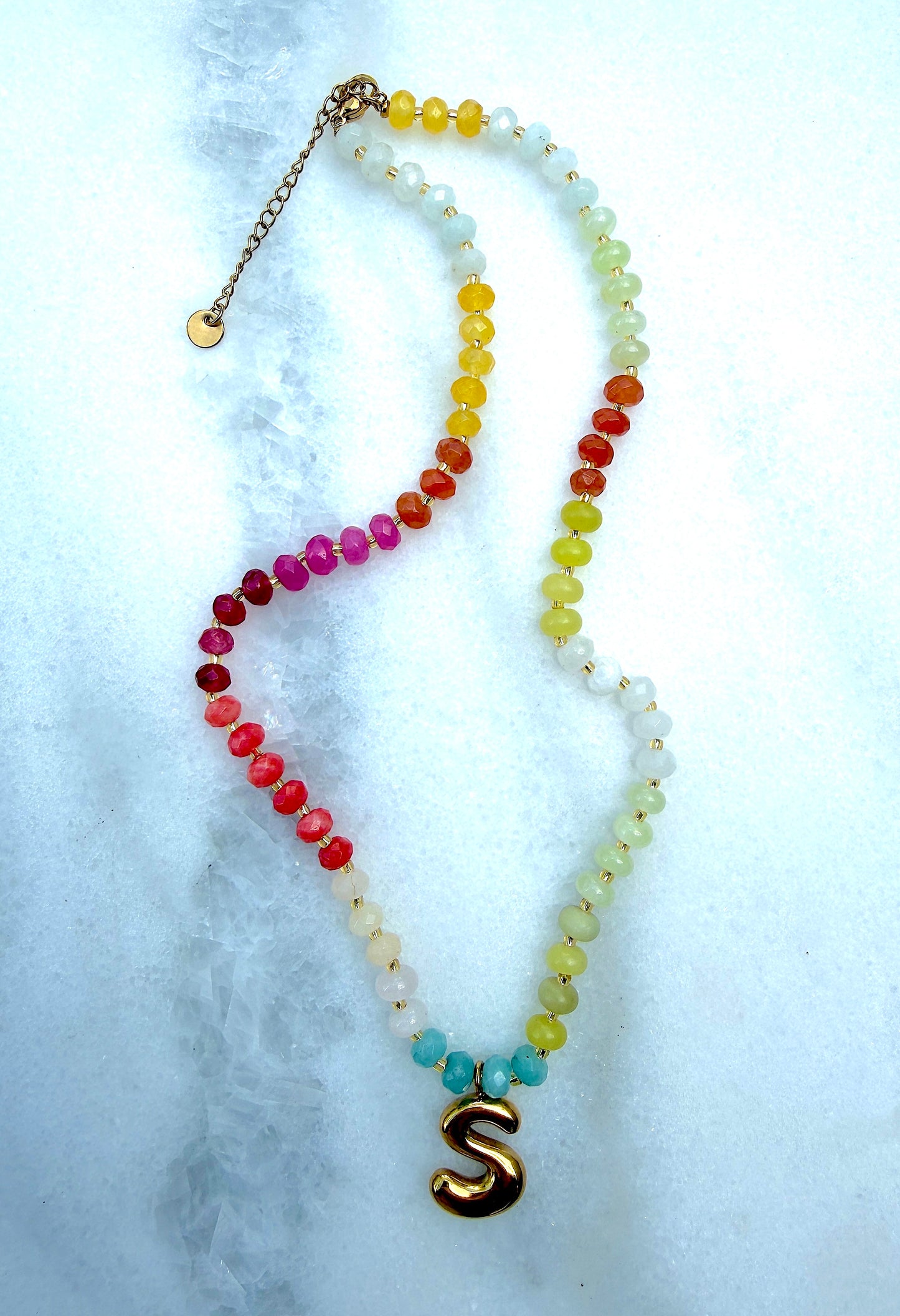 Sun Tide Initial Necklace