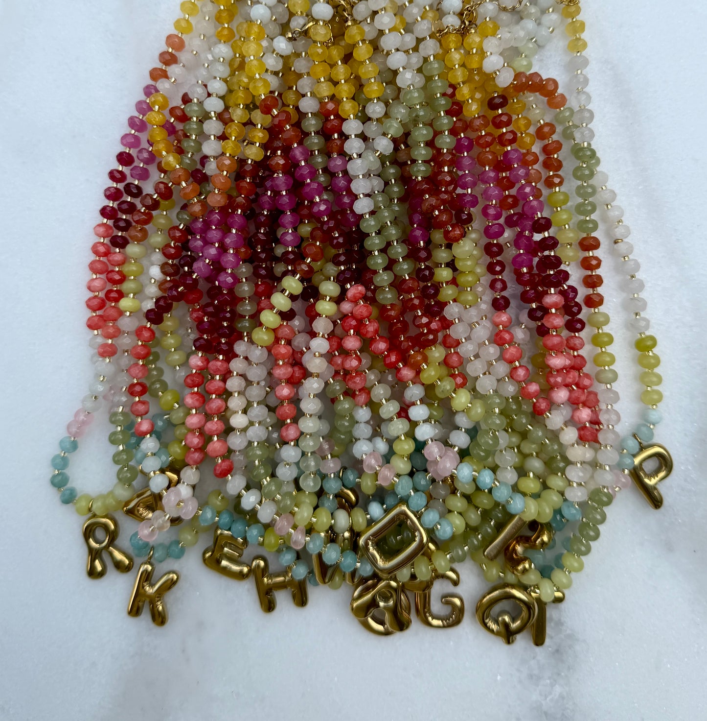 Sun Tide Initial Necklace