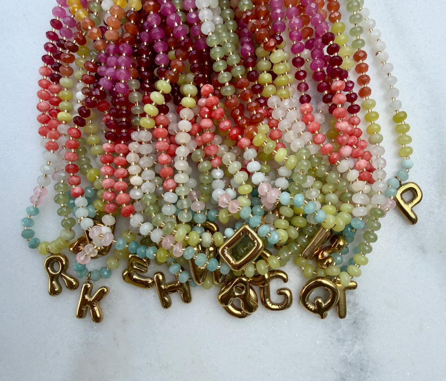 Sun Tide Initial Necklace