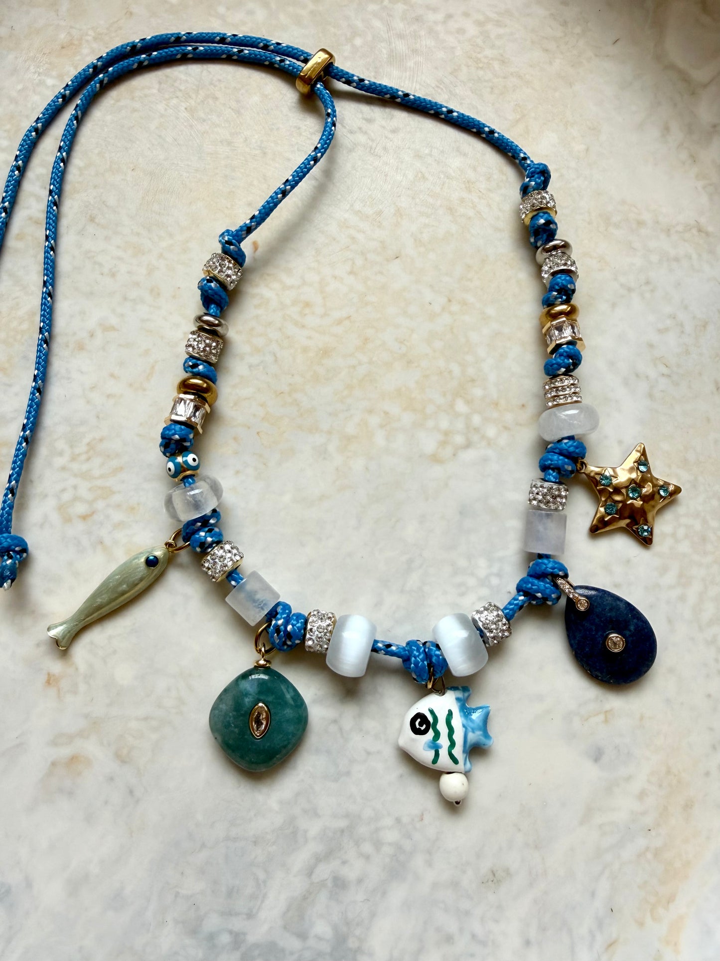Barefoot Bliss Paracord Charm Necklace