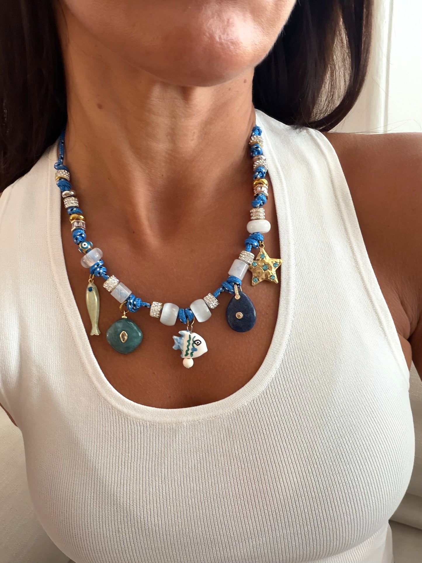 Barefoot Bliss Paracord Charm Necklace