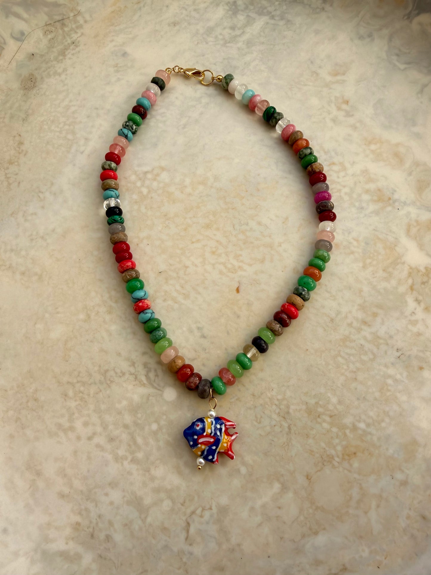 Opaline Multi Charm Necklace