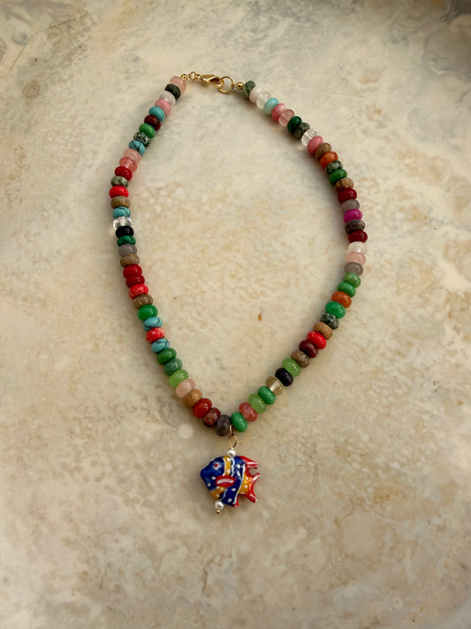 Opaline Multi Charm Necklace