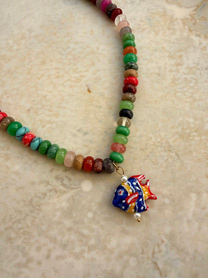 Opaline Multi Charm Necklace