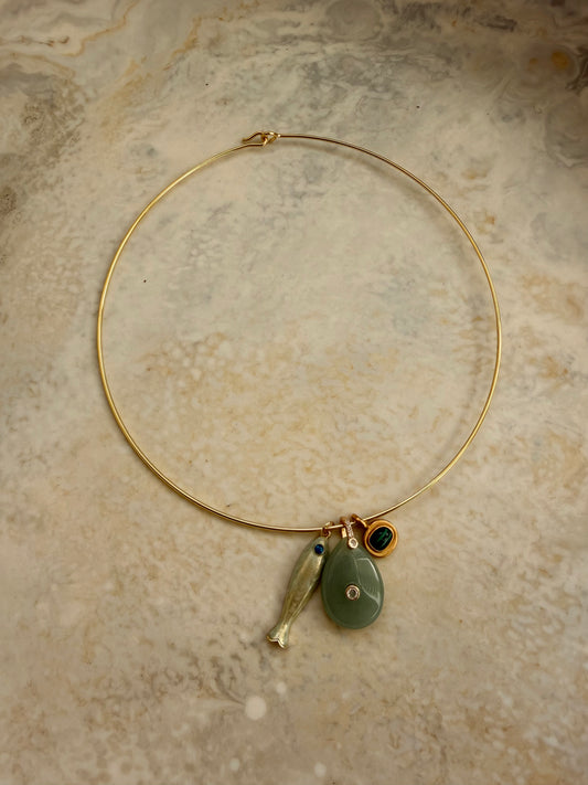 Coastal Charm Cuff Necklace