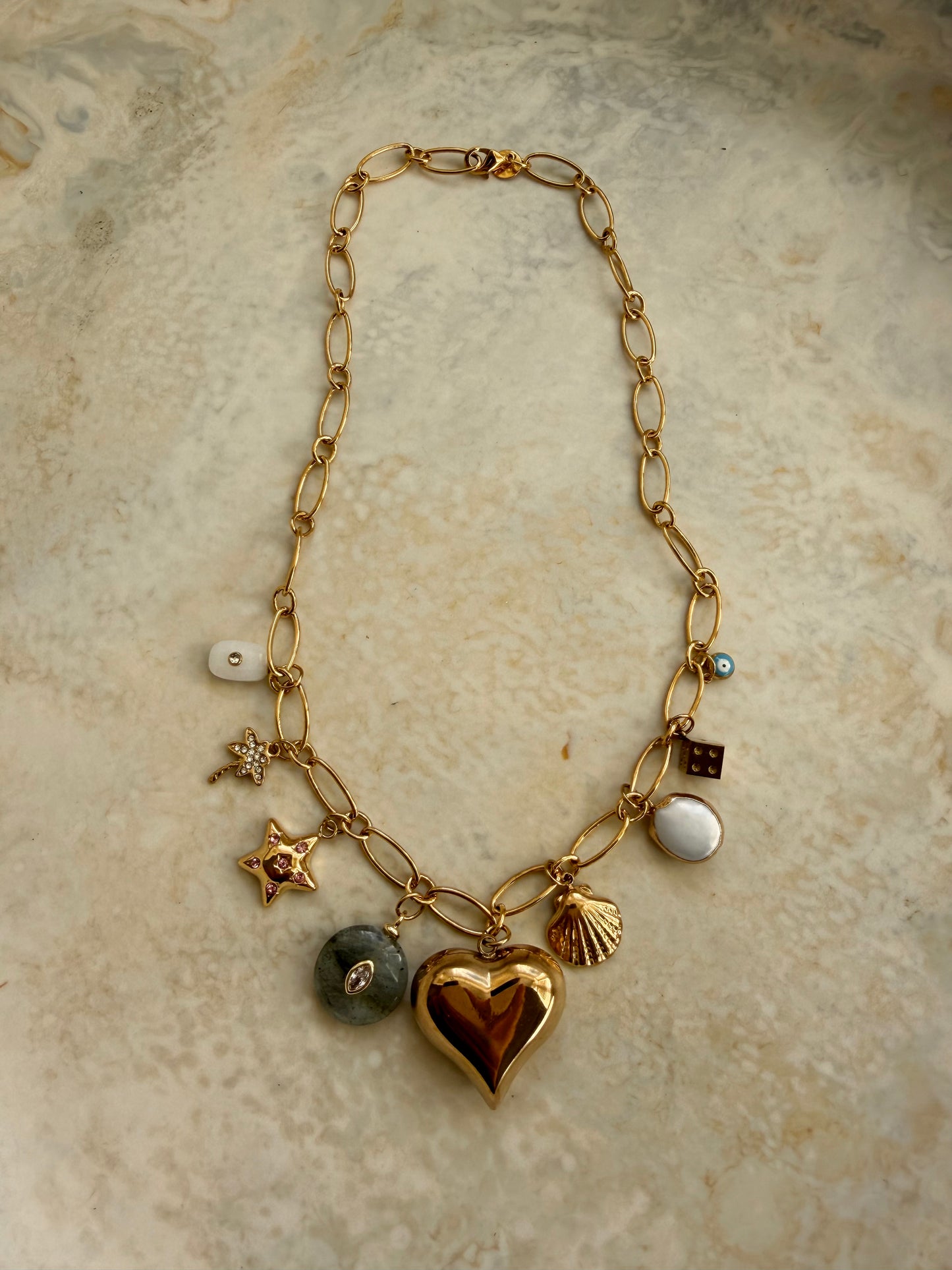 Golden Tides Charm Necklace