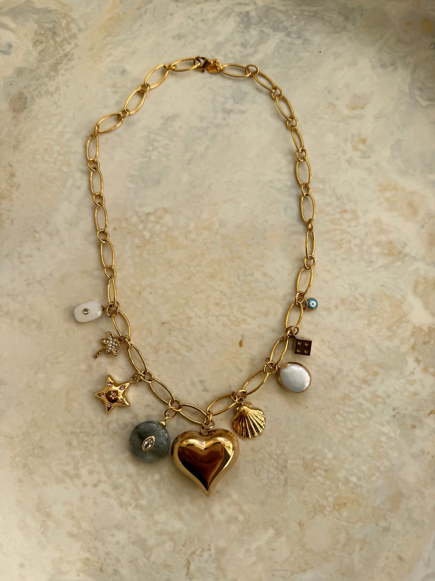 Golden Tides Charm Necklace