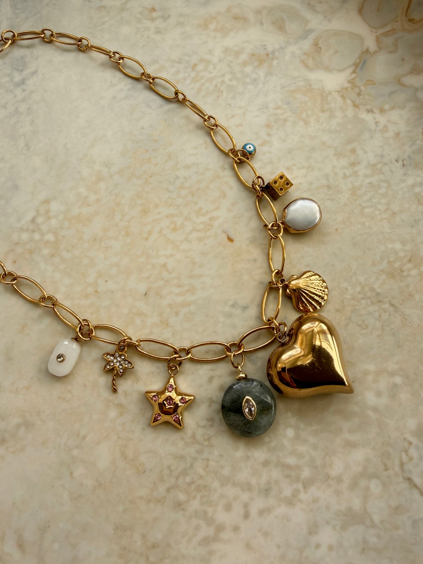 Golden Tides Charm Necklace
