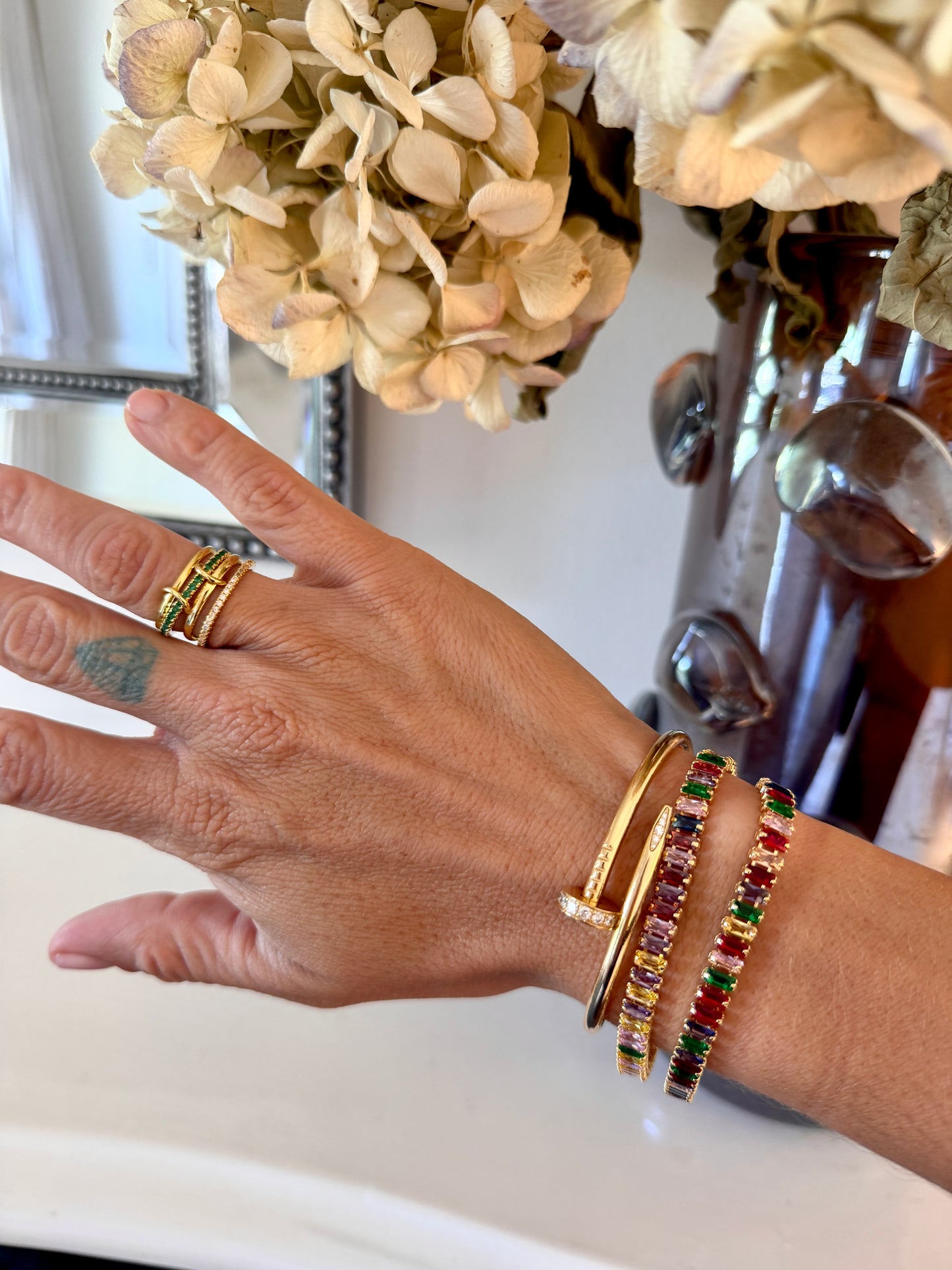 Azure Four Stacked Ring