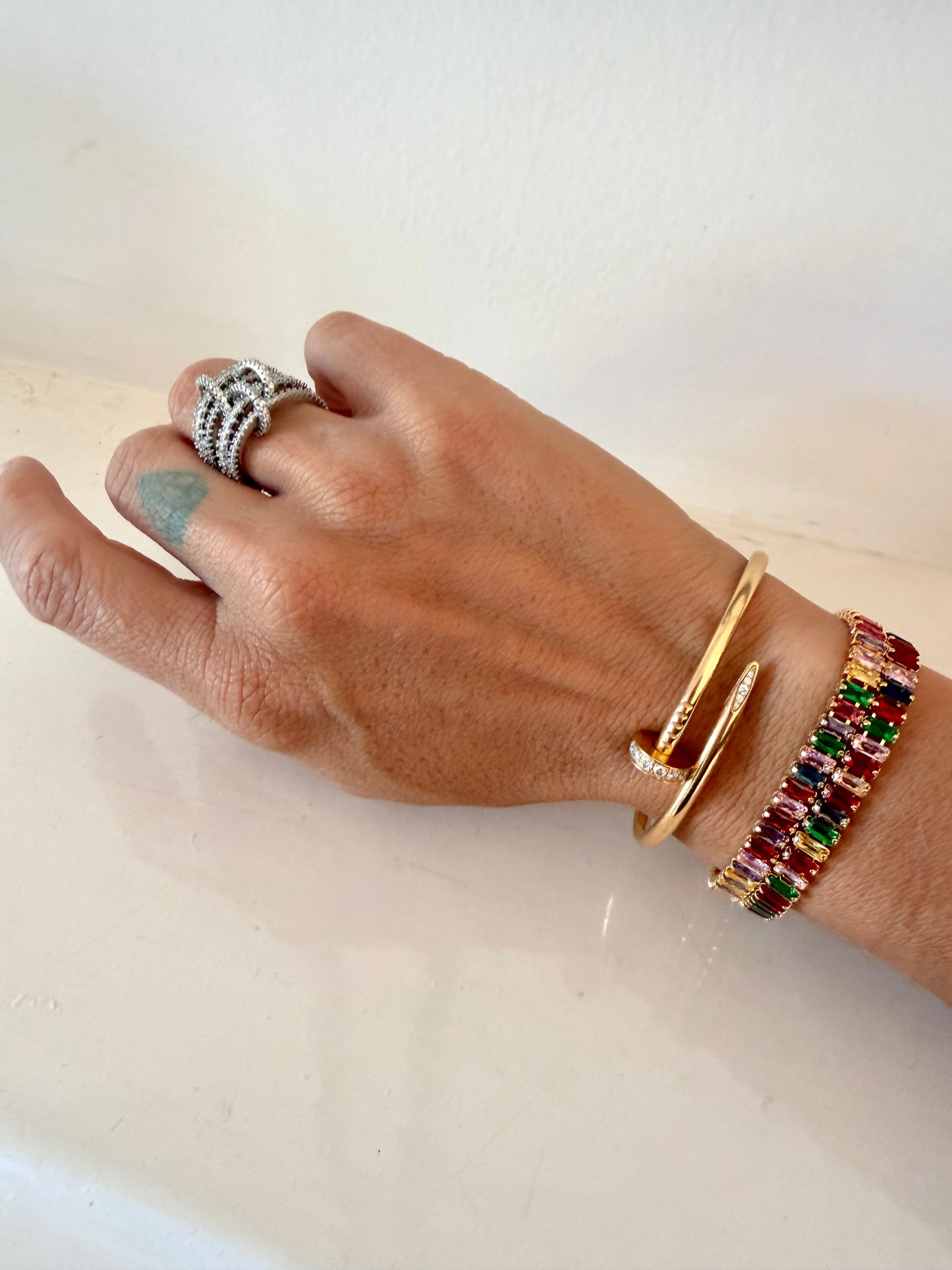 Azure Four Stacked Ring