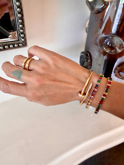 Azure Four Stacked Ring