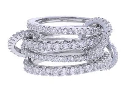 Azure Four Stacked Ring